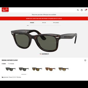 Rayban dark tortoiseshell wayfarer glasses
